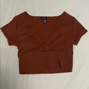 Rue21 Terracotta Wrap Crop Top